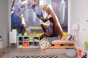 Anime tapeta dívka s příšerkami interier