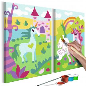 Malování podle čísel - Fairytale Unicorns | 33x23