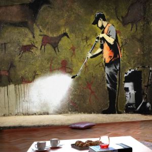 Fototapeta - Banksy - Cave Painting | 100x70, 150x105, 200x140, 250x175, 300x210, 350x245, 400x280