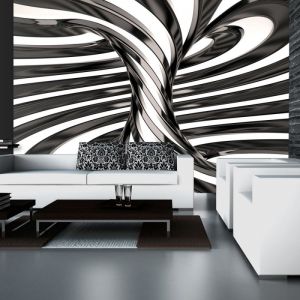 Fototapeta - Black and white swirl | 100x70, 150x105, 200x140, 250x175, 300x210, 350x245, 400x280