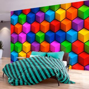 Fototapeta - Colorful Geometric Boxes | 100x70, 150x105, 200x140, 250x175, 300x210, 350x245, 400x280