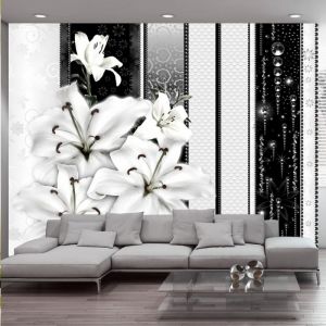 Fototapeta - Crying lilies in white Artgeist