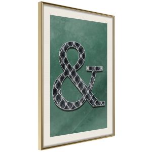 Ampersand on Green Background Artgeist