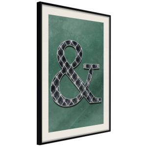 Ampersand on Green Background Artgeist