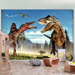 Fototapeta - Fighting Dinosaurs | 100x70, 150x105, 200x140, 250x175, 300x210, 350x245, 400x280, 450x315