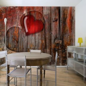 Fototapeta - Heart on wooden background | 200x154, 250x193, 300x231, 350x270, 400x309