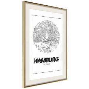City Map: Hamburg (Round) Artgeist