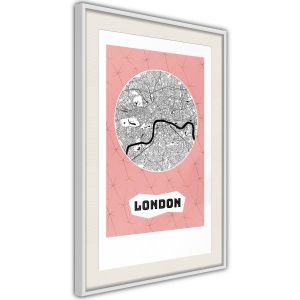 City map: London (Pink) Artgeist