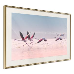 Flamingos Breaking into a Flight Artgeist