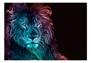 Fototapeta - Abstract lion - rainbow Artgeist