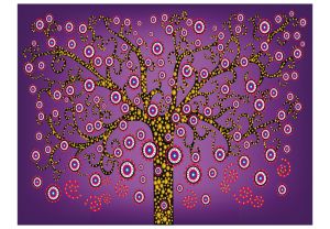 Fototapeta - abstrakce: strom (fialový) Artgeist