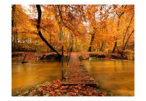 Fototapeta - Autumn bridge Artgeist
