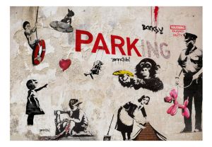 Fototapeta - [Banksy] Graffiti Collage Artgeist