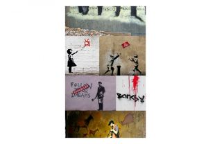 Fototapeta - Banksy - a collage Artgeist