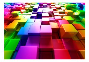 Fototapeta - Colored Cubes Artgeist