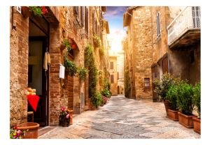 Fototapeta - Colourful Street in Tuscany Artgeist