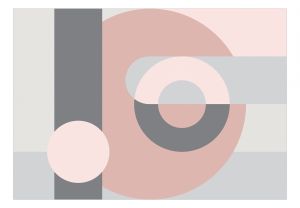 Fototapeta - Geometric Wreath (Pink) Artgeist