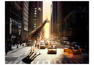 Fototapeta - Giraffe in the big city Artgeist