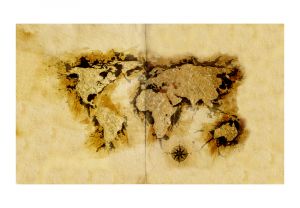 Fototapeta - Gold-diggers' map of the World Artgeist