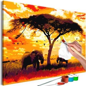 Malování podle čísel - Africa at Sunset | 120x80