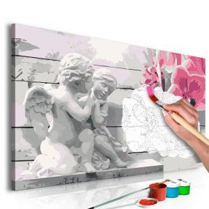 Malování podle čísel - Angels (Pink Orchid) | 60x40
